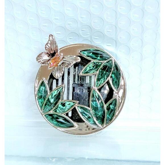 BATH & BODY WORKS BUTTERFLY GREEN GEMS HOLDER VENT VISOR CLIP CAR FRESHENER - Picture 4 of 4